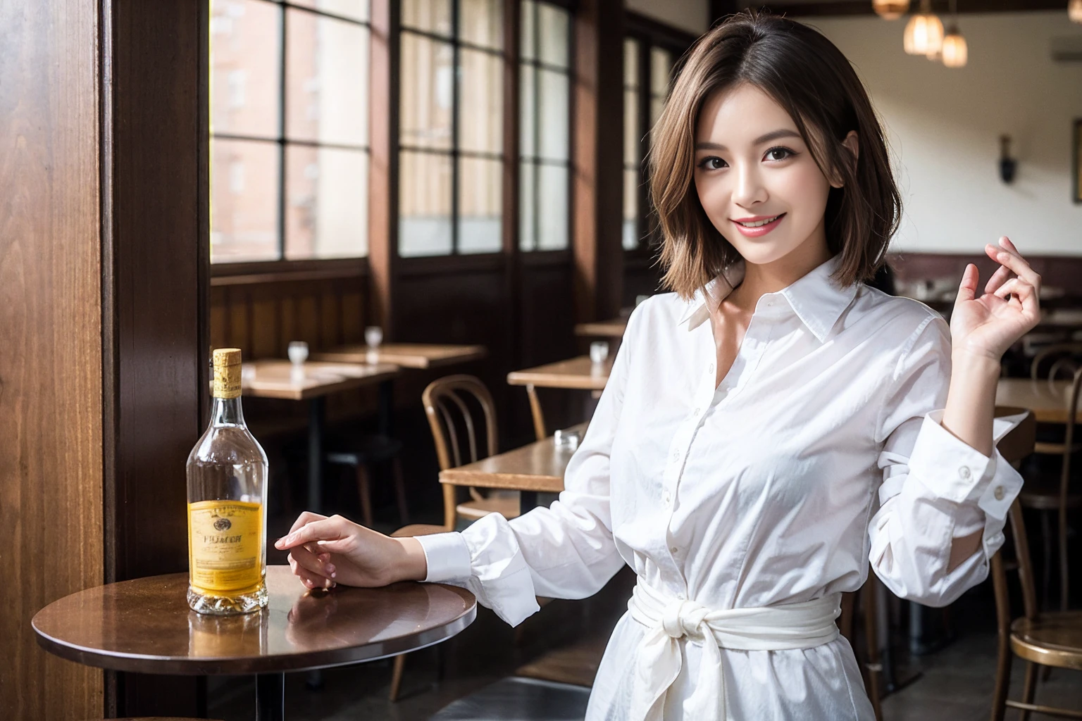 ((Highest quality、8k、masterpiece:1.3))、Whiskey bottles、The Macallan、Joni Black、Old Parr、whiskey、Suntory、Nikka、slimカップル、modelカップル、(Realistic, Intricate details:1.2), full-course dinner、Whiskey bottle and glass on the table、Single Malt、scotch、Rocks glass、Shot Glass、On the rock、Scotland、Amazing view of the sunset sky and clouds、A bright smile、The wonderfulness of smile、 Beautiful Face, blue eyes, The light shines on your face, blush, short hair,Bright Face、 (Age 37), 3,Two beauties、Brown Hair、Shortcuts、Long sleeve shirt、dress、Beautiful woman 1, (slimな顔), (The body is slim), (Brown Hair), (Shortcuts), cheeks turn a little red,Attractive beauty、restaurant, In a prominent place (From the waist up) Nova Frog Style, actress, model, Upper Body, White wine, slim, smile, (smile: 1.15), Beautiful fine grain, Depth f/2,saturation, High Contrast, Strong light and shadow,Moist Body:1.5、3D texture、Delicate eyes、Brown Hair、The hair is very shiny、