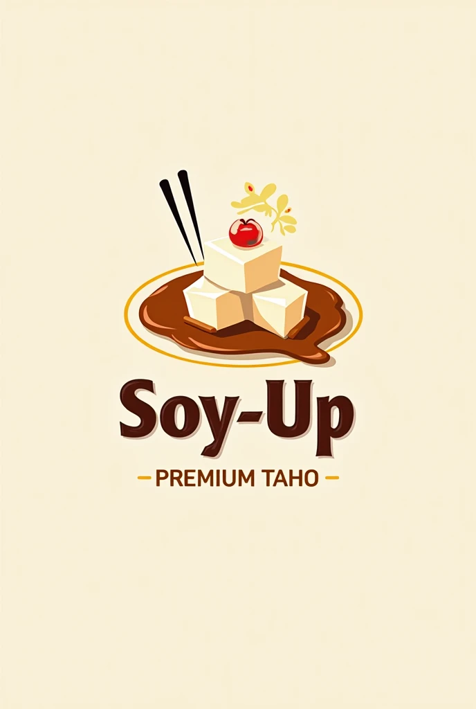 logo of our product taho, with a name of Soy-Up make it bigger and also put Premium Taho but smaller. enhance and clearer