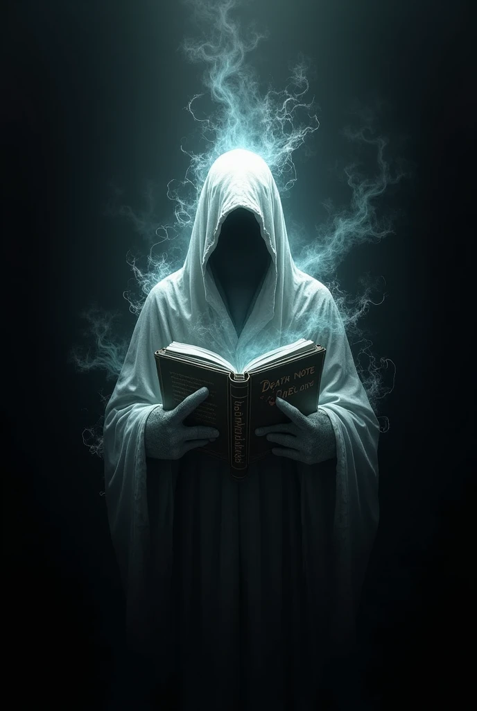 Gaming logo with gost with book using name deathnote