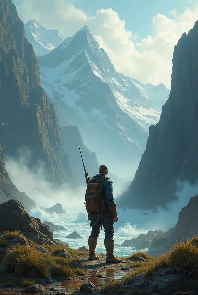 Thematic nature one person alone and strong picture
