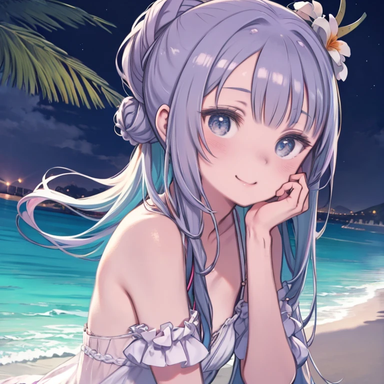 obra maestra,High quality CG illustration,Cinematic lighting effects.,Detalles faciales ultra detallados,ojos detallados,La mejor calidad en el mejor de los casos,Trabajo de nivel de obra maestra,Alyssa Kuru,1 chica,Bikini mariposa,Pelo largo y blanco,eOjos azules,Enfoque individual,desprecia a un espectador,Chapotea junto o en el mar。