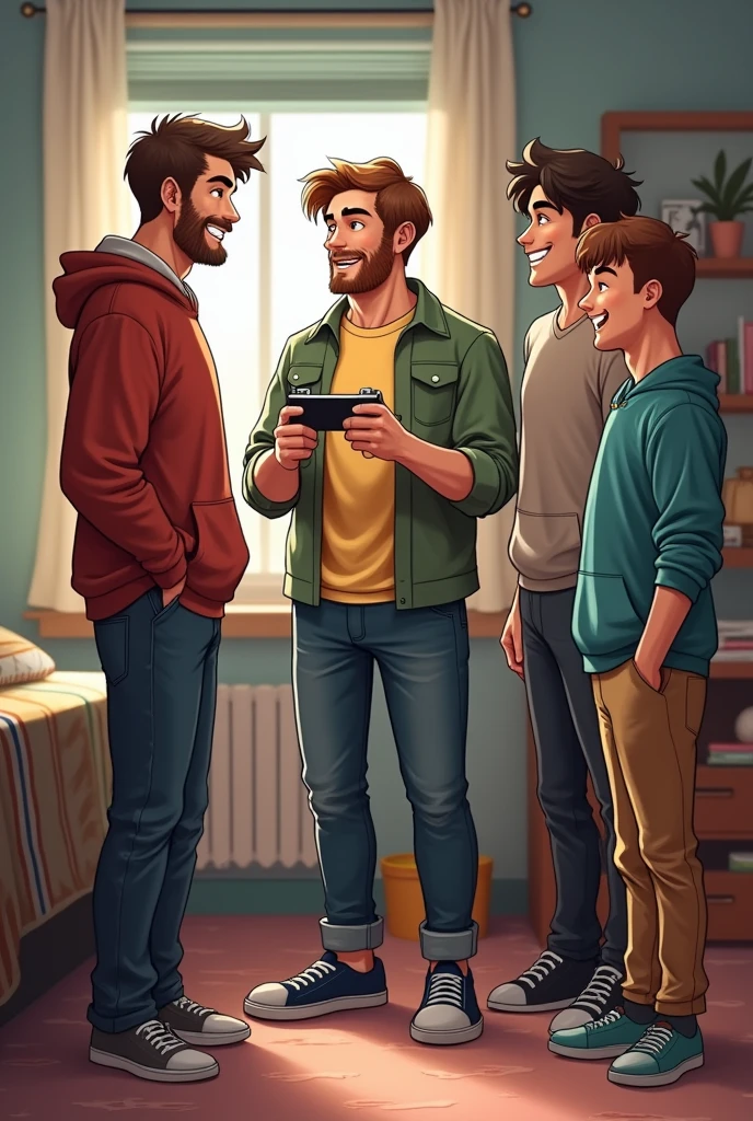 4 boys room mates funny photo 1 boy big size 1 boy gamer remeninig best friend profile size photo