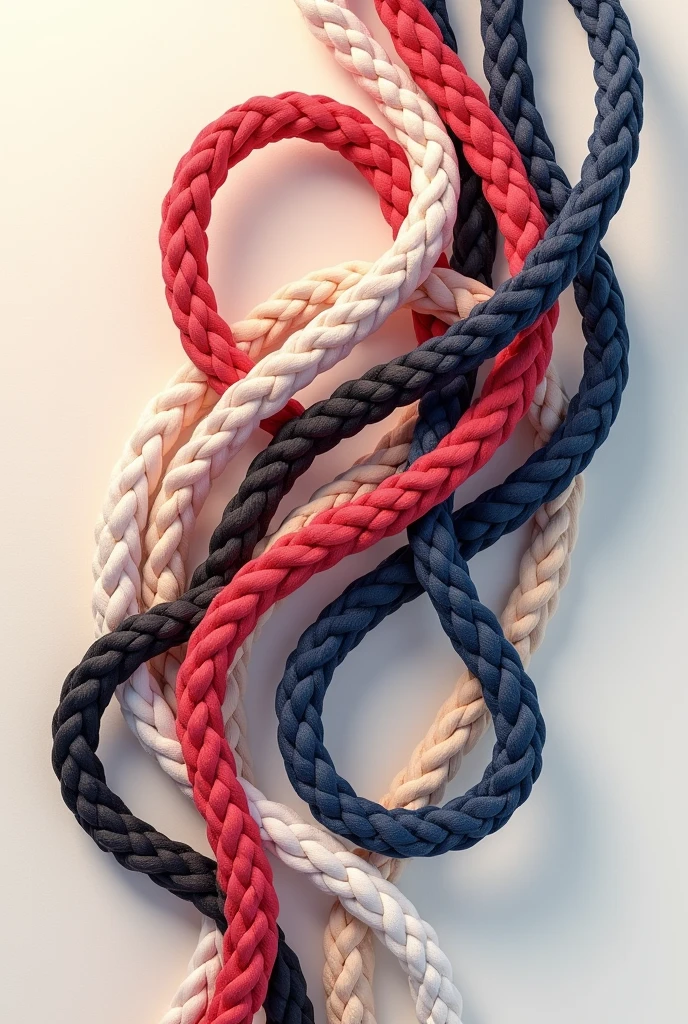 Can you create a beautiful poster with shoe laces?, white in color, red in color, black in color, burgundy color, navy blue in color, beige in color