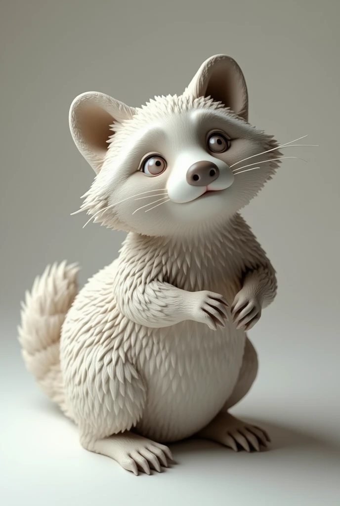 ((Best quality, 8k, Masterpiece :1.3)),((Ceramics)),raccoon,
