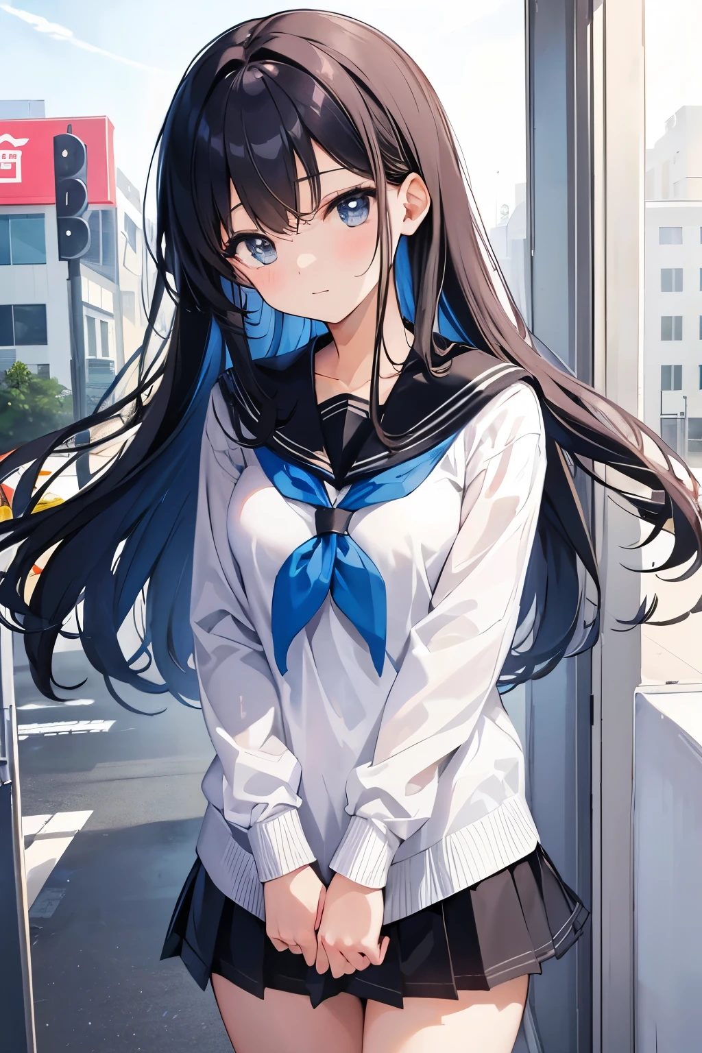 high school student、clear、pure、cute、girl