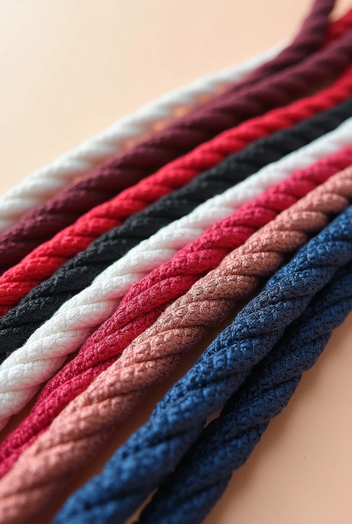 Can you create a beautiful poster with round and other flat shoe laces?, white in color, red in color, black in color, burgundy color, navy blue in color, beige in color