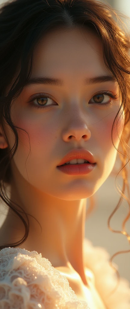 a beautiful girl, detailed face, detailed eyes, detailed lips, glowing skin, (best quality, 4k, 8k, highres, masterpiece:1.2), ultra-detailed, (realistic, photorealistic, photo-realistic:1.37), HDR, UHD, studio lighting, ultra-fine painting, sharp focus, physically-based rendering, extreme detail description, professional, vivid colors, natural lighting, warm color tones, natural skin tones, flawless skin, seamless, elegant, graceful, dreamy, fantasy, ethereal, soft focus, cinematic, high contrast