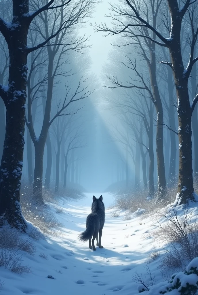 Once upon a time, deep in the snowy forests of the North, there lived a young wolf named Shadow. Shadow was unlike the other wolves in his pack. While they enjoyed hunting together and playing in the snow, Shadow preferred the quiet of the forest. He loved to wander alone, listening to the wind whisper through the trees and watching the snowflakes dance in the air.