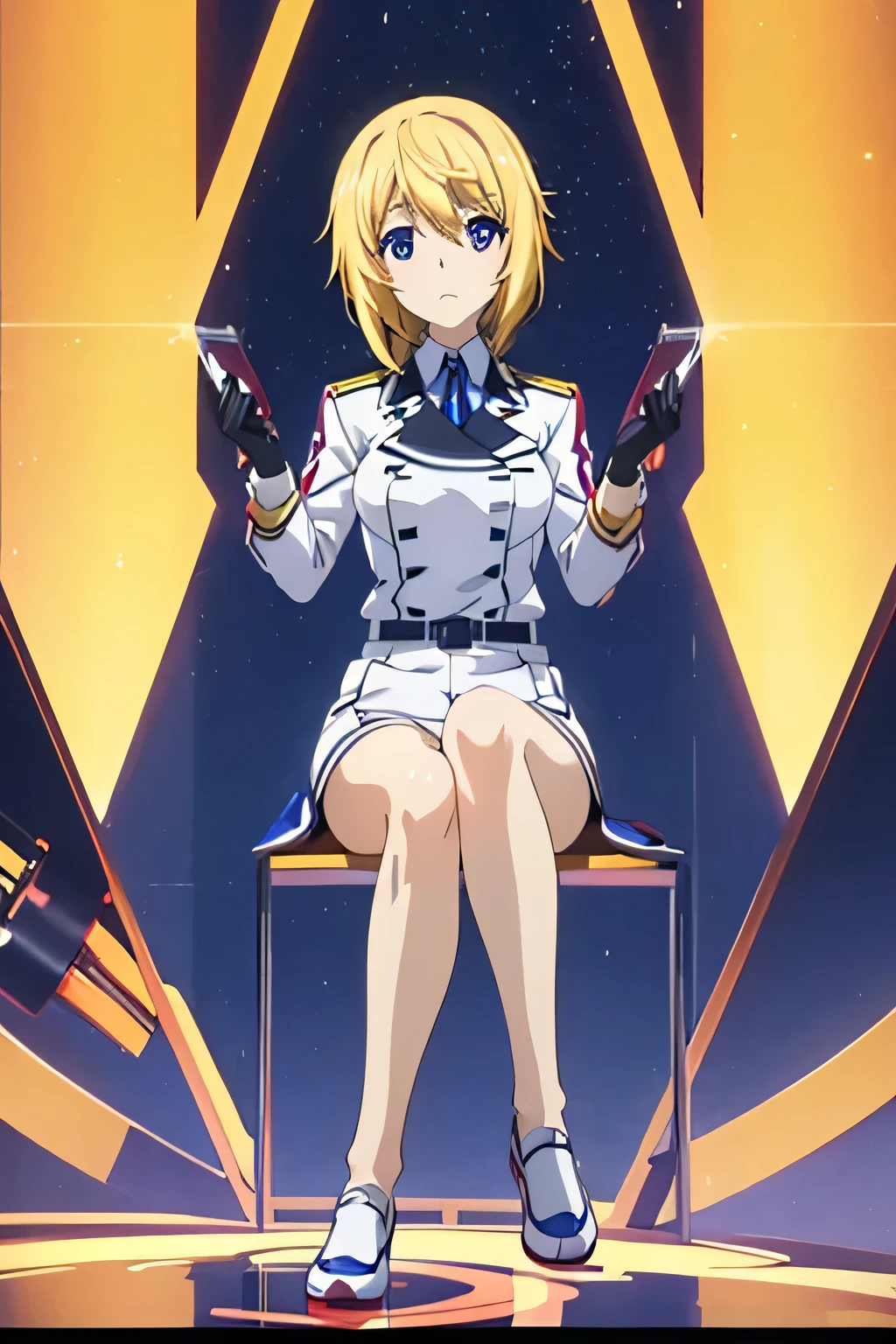 Perfect Anatomy　Highest quality,Highest Resolution,(((Glossy uniform　Blonde)))　Charlotte Dunois