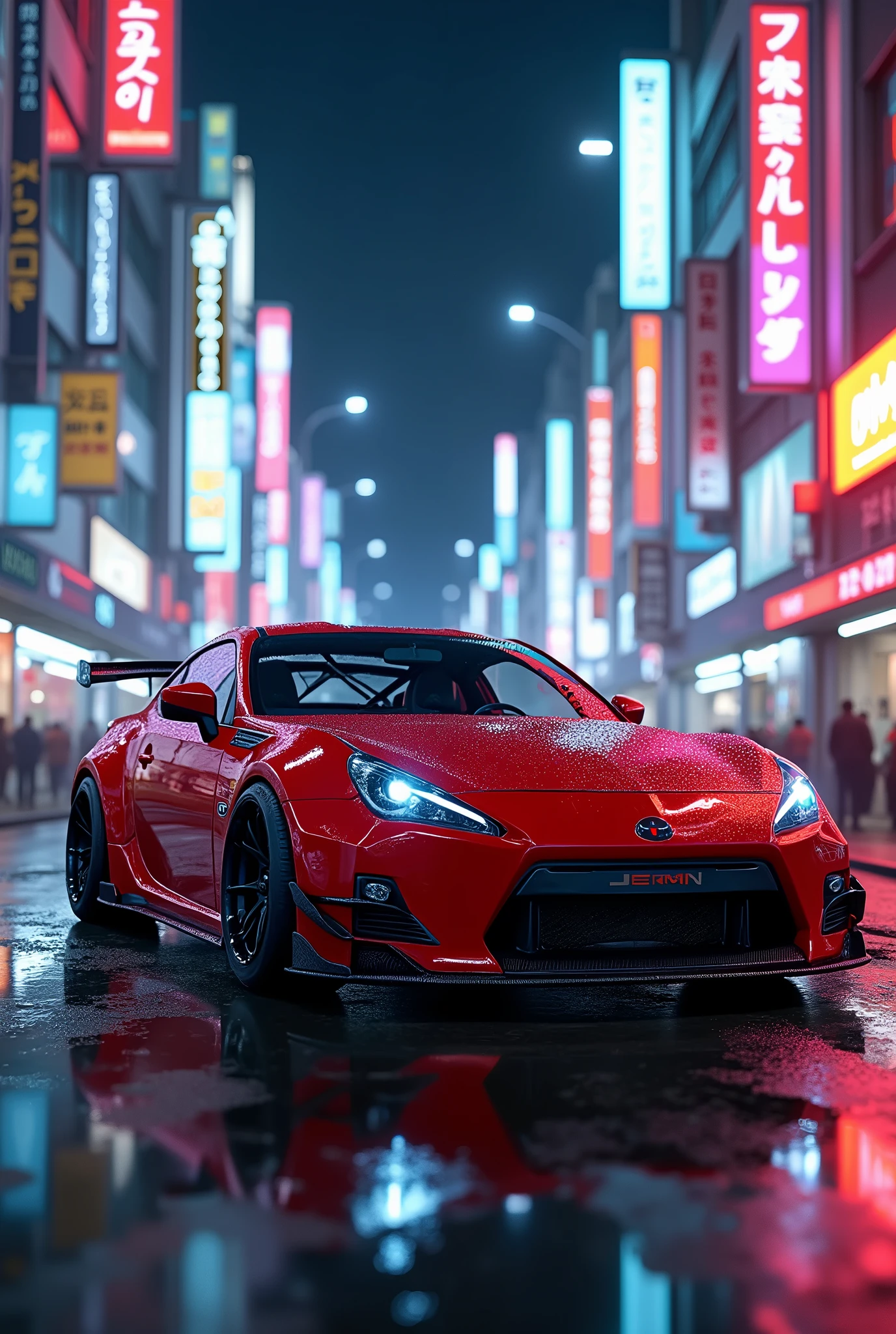 sports car, red, fast, spoiler, jdm,tokyo
