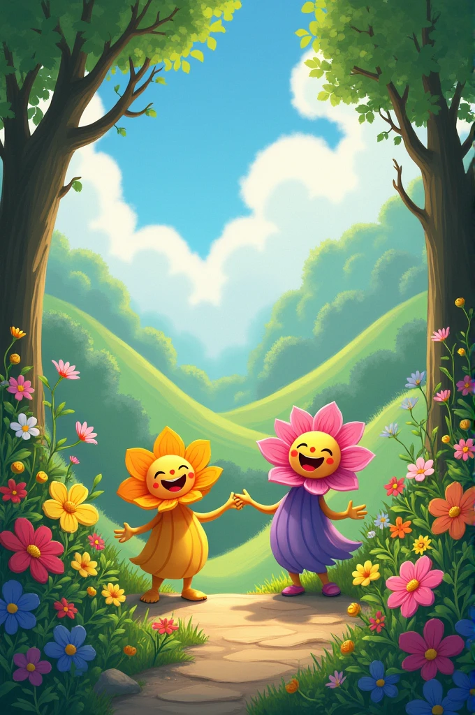Come with me to a magic place,
Where flowers smile with a friendly face for kids poem