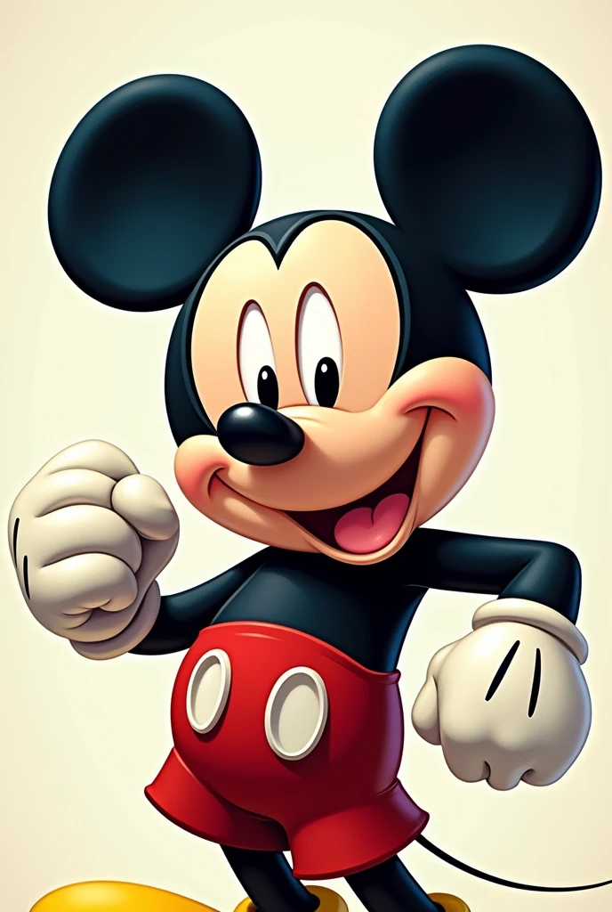 mickey mouse hands up one hand clenched