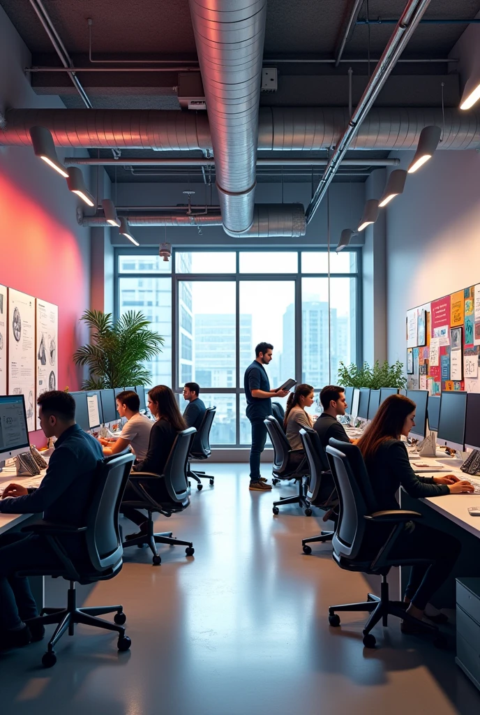 Create an office specializing in web development and graphic design