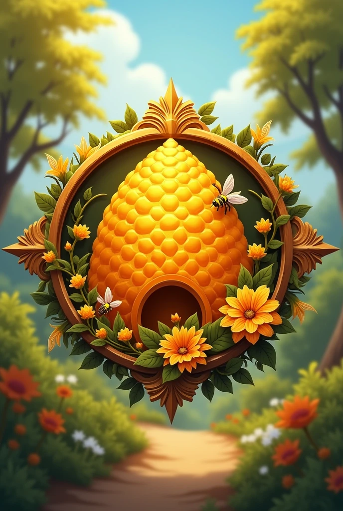 generate a logo of a beekeeping empire