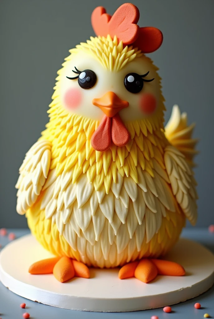 Chicken shaped birthday cake