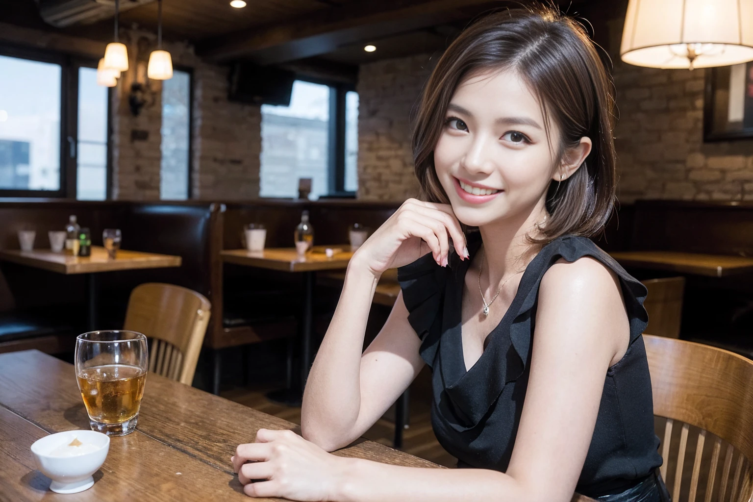 ((Highest quality、8k、masterpiece:1.3))、Whiskey bottles、The Macallan、Joni Black、Old Parr、whiskey、Suntory、Nikka、Slim Couple、modelカップル、(Realistic, Intricate details:1.2), full-course dinner、Whiskey bottle and glass on the table、Single Malt、scotch、Rocks glass、Shot Glass、Malt whiskey、、Scotland、Amazing view of the sunset sky and clouds、A bright smile、The wonderfulness of smile、 Beautiful Face, blue eyes, The light shines on your face, blush, short hair,Bright Face、 (Age 37), 3,Two beauties、Brown Hair、Shortcuts、Short sleeve shirt、dress、Beautiful woman 1, (Slim face), (The body is スリム), (Brown Hair), (Shortcuts), cheeks turn a little red,Attractive beauty、restaurant, In a prominent place (From the waist up) Nova Frog Style, actress, model, (smile: 1.15), Beautiful fine grain, Depth f/2,saturation, High Contrast, Strong light and shadow,Moist Body:1.5、3D texture、Delicate eyes、Brown Hair、The hair is very shiny、