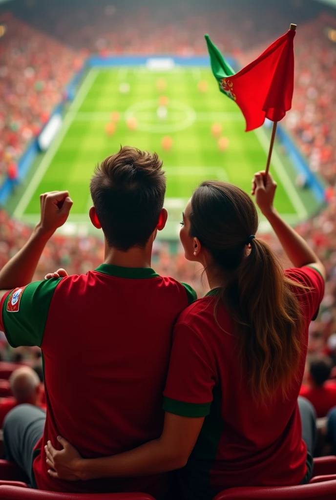 SAMKU AND HIS GIRLFRAND HERLIN, watching football match WE support  portugal team