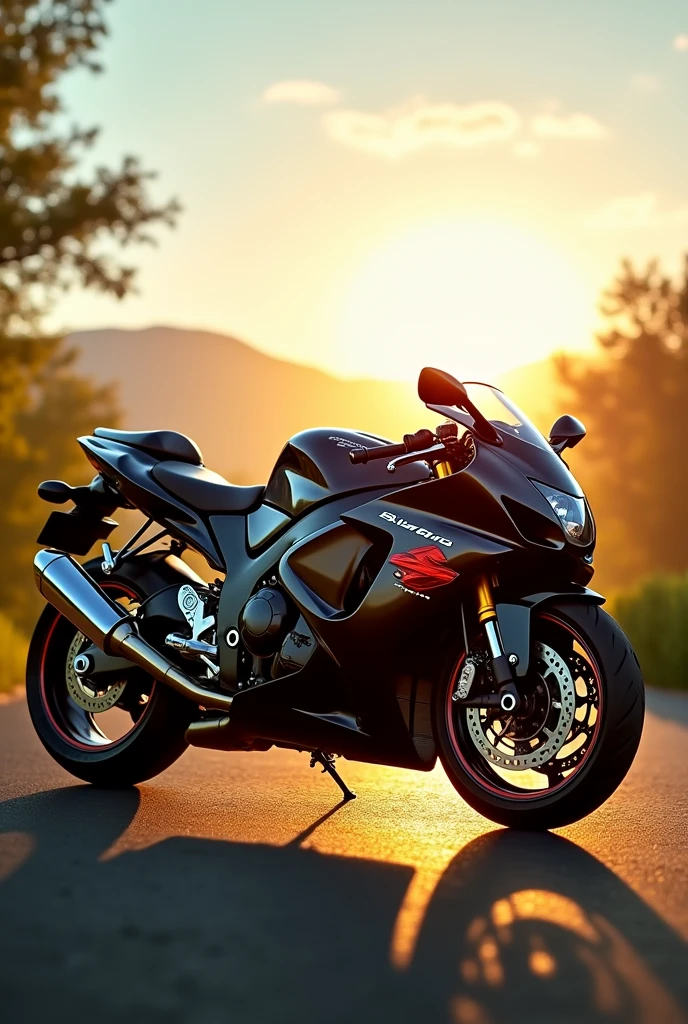 Hayabusa bike in sun light 
