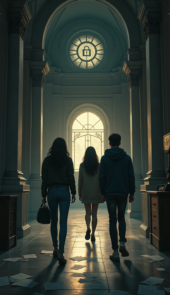 Poster Image Title: The Enigmatic Lock: A University MysteryThe Locked Room Puzzle Mystery Student of the seven-scene story set in the university. Three Main Characters