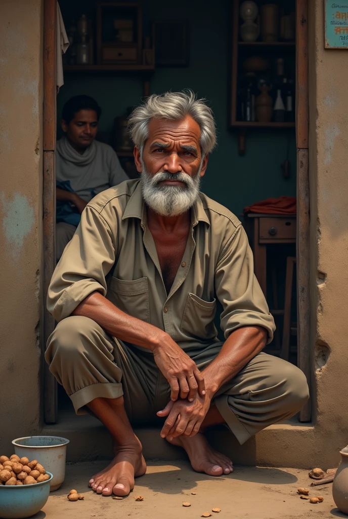 In a small house in the village, a poor laborer named Ramu lived with his family. He didn't have much—no money, no land, no property. But he had one invaluable thing: his hard work and hope.