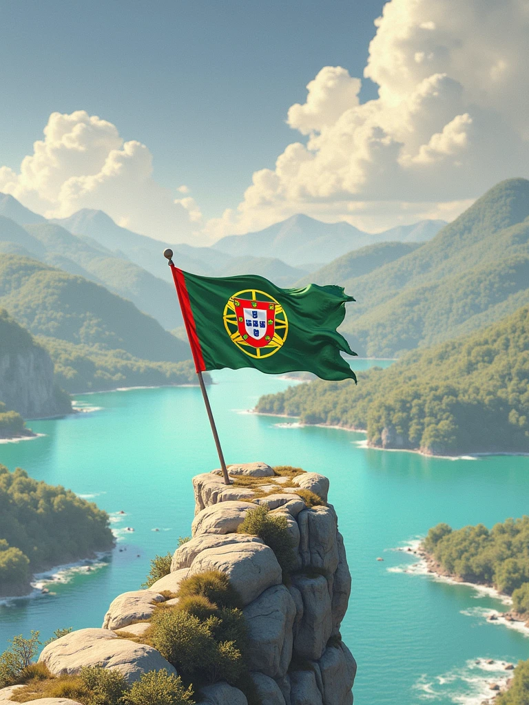 BEHIND Portugal flag