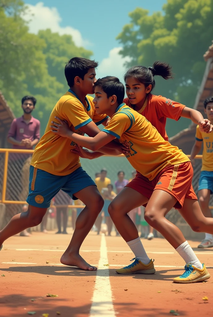 s Playing kabaddi sport