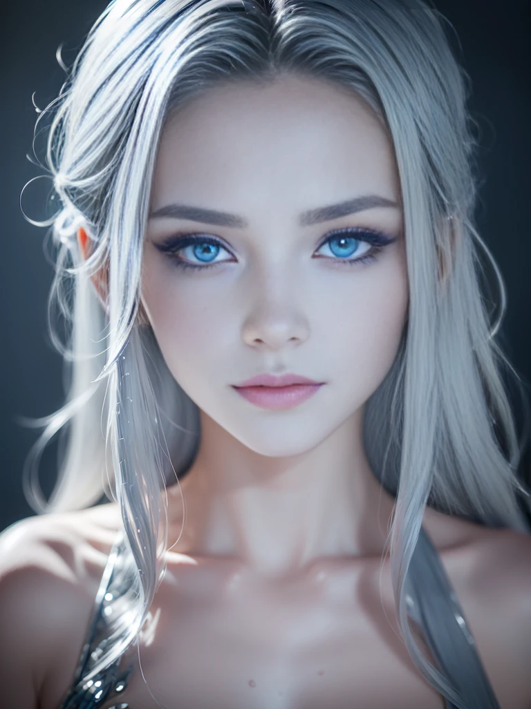8k, (full body shot:1.5), 20-year-old swedish girl, raw, Beautiful woman, (straight gray hair), (ice carving clothes:1.5, Masterpiece ice sculpture:1.5, intricate sheer transparent translucent clothes, barely clothed, intricate, beautifull face, elegant dress, highly detailed, shyness), intricate, beautifull face, elegant, highly detailed, digital hyperrealistic photography, hyperrealistic photography filigree, shyness, most beautyfull face, (masterpiece, sidelighting, (finely detailed beautifull blue eyes: 1.2)),