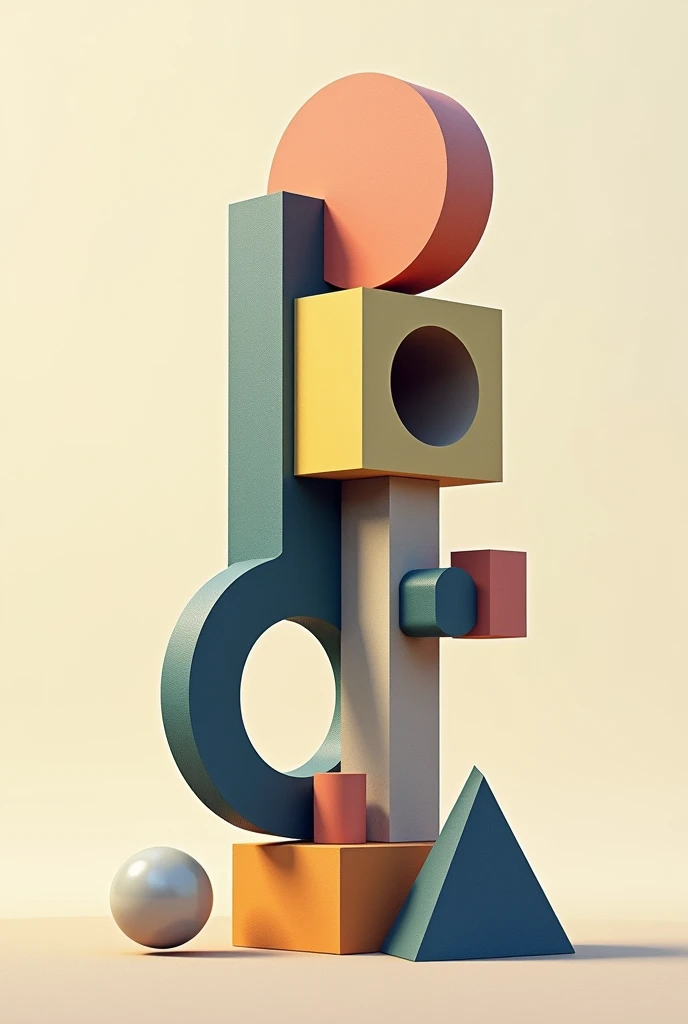 Can u create a meaningful yet creative image for example structure, or anything presenting these 2d figures, square, rectangle, circle and triangle