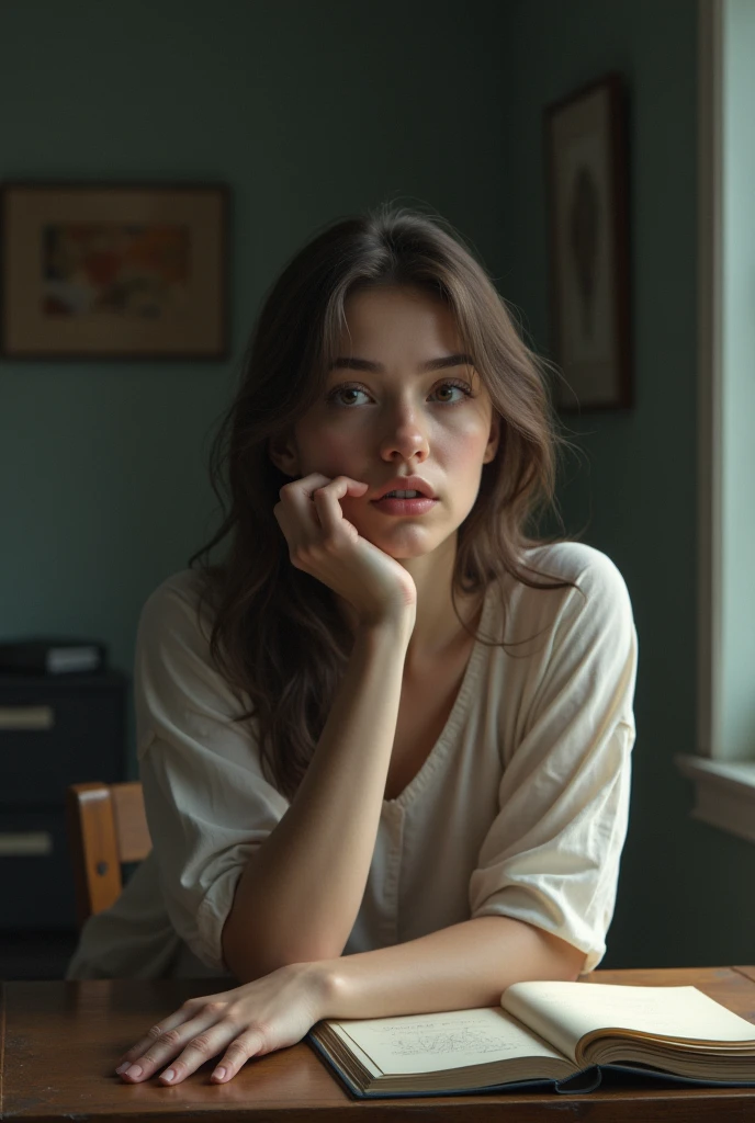 Realistic image of Girl being responsible leaving dreams