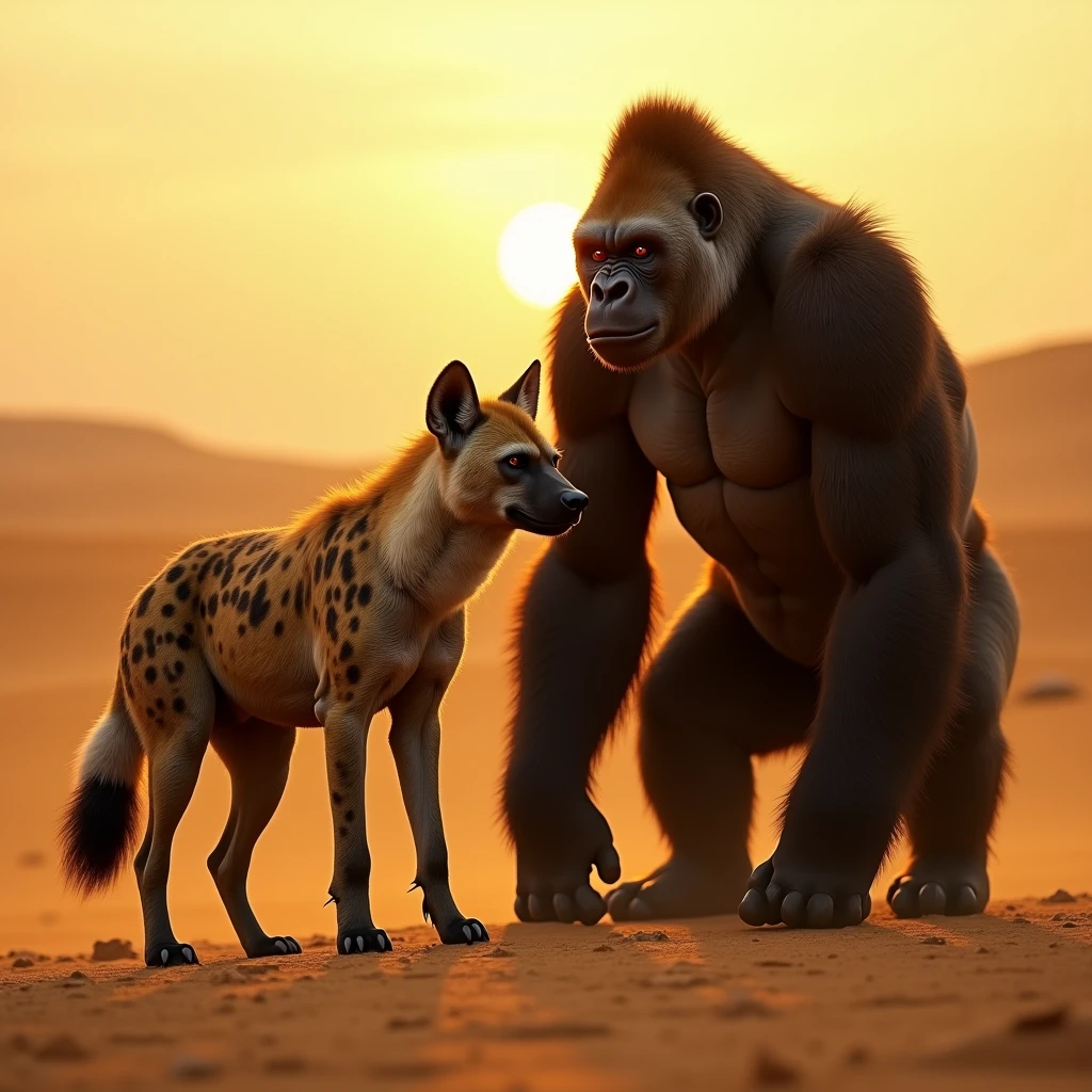 Sexy chubby woman devoured by hyenas