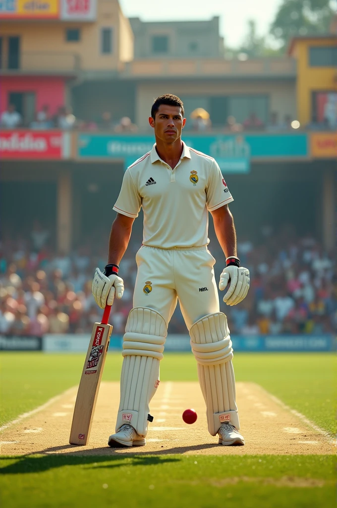 RONALDO PLAYING CRICKET IN INDIA TEEM