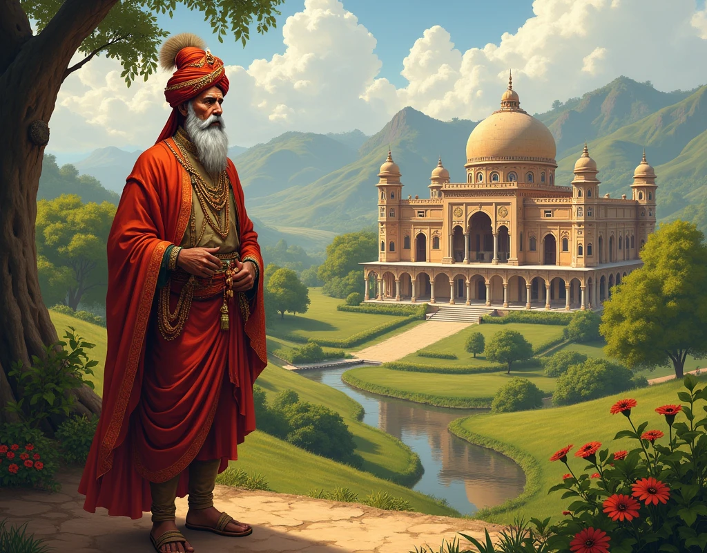 A rich old rajput man lived in a village ,