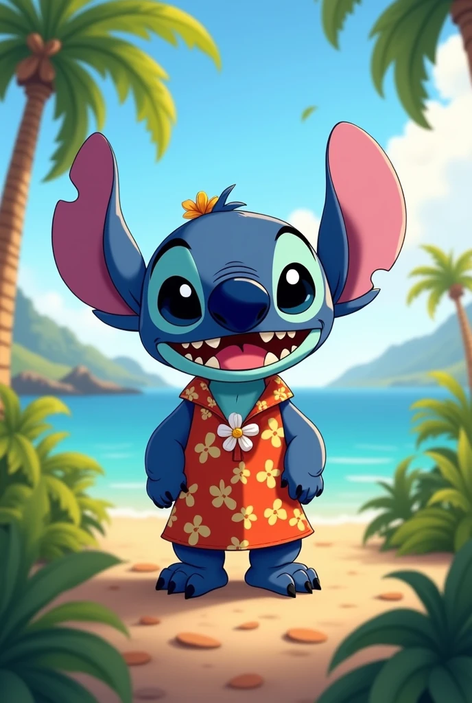 Stitch as Lilo Pelekai
