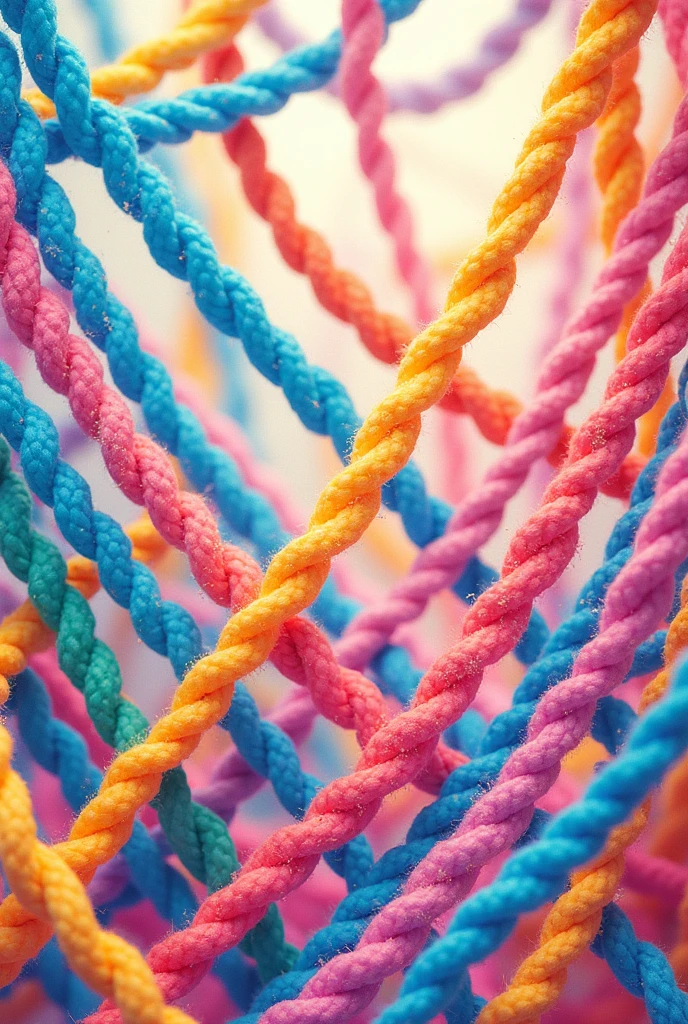 Can you create a beautiful poster with lots of colored laces?