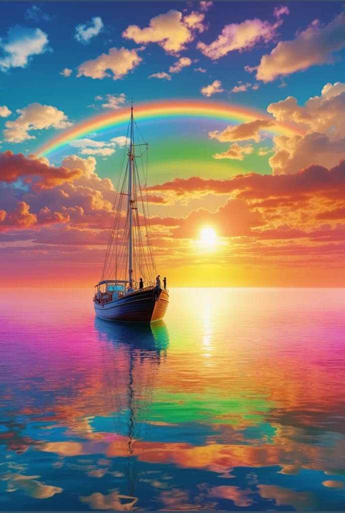 (masterpiece:1.2,Superior Quality,mirror-like,Cinematic Experience),8k,wallpaper,(Taken from space:2.0),stratosphere,(rainbow:2.0),beautiful photo,(dynamic:2.0)、16K, Ultra-high resolution, Ultra-high resolution, to be born,wonderful ,future、rainbow色の、The world 30 years from now
