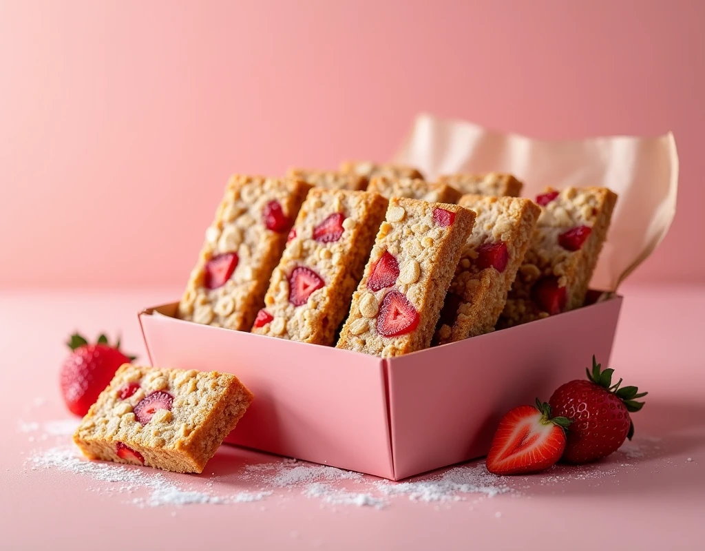 a package of strawberry cereal bars with hazelnut cream