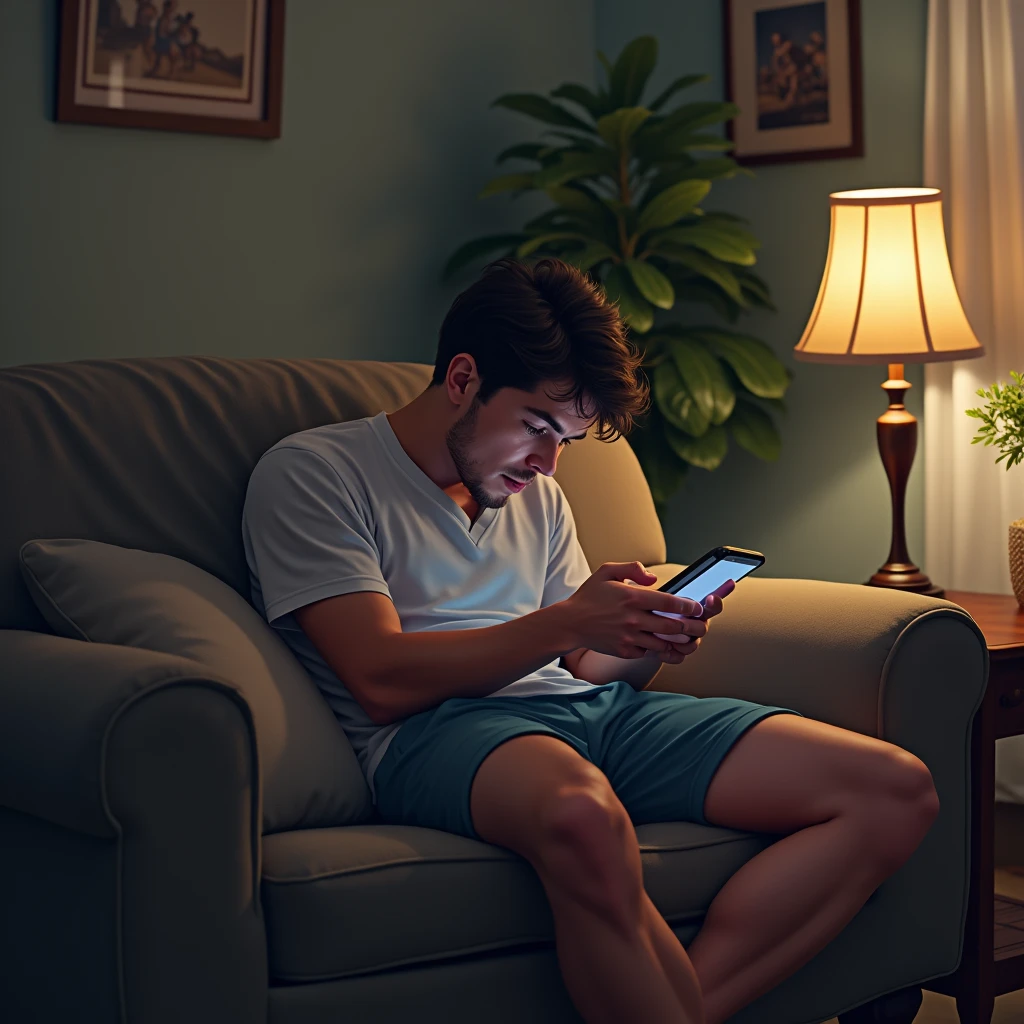 I was relaxing on the sofa at a road bike rider's house.。
The clothes are loungewear。
On your smartphone、I was researching the ranking of sports that are popular with women.。
First place was soccer, second place was baseball, and third place was basketball.。
Until now, the athletes who have been exclusively road bike riders、I realized that I would never be popular with women.、I was speechless, holding my head in my hands.。