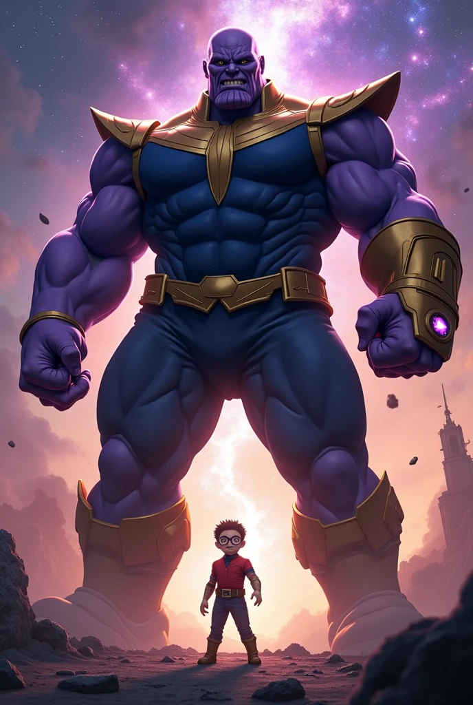 Thanos gets defeated by nobita