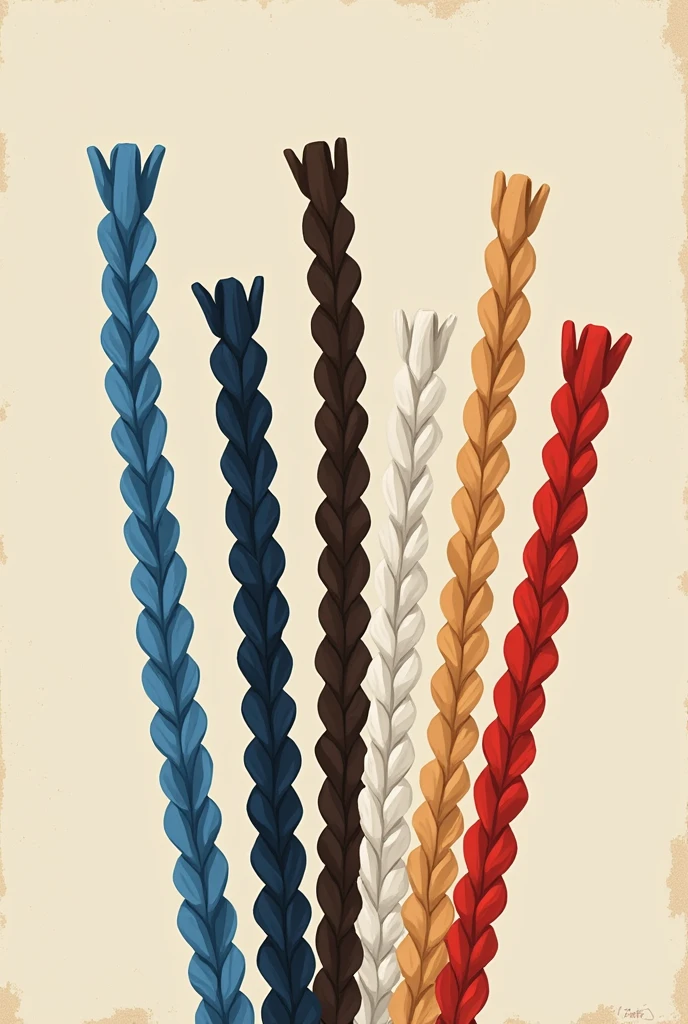 Peut tu créé une belle affiche avec pleins de lacets différents de couleur bleu, blanc, noir, marron, rouge, beige