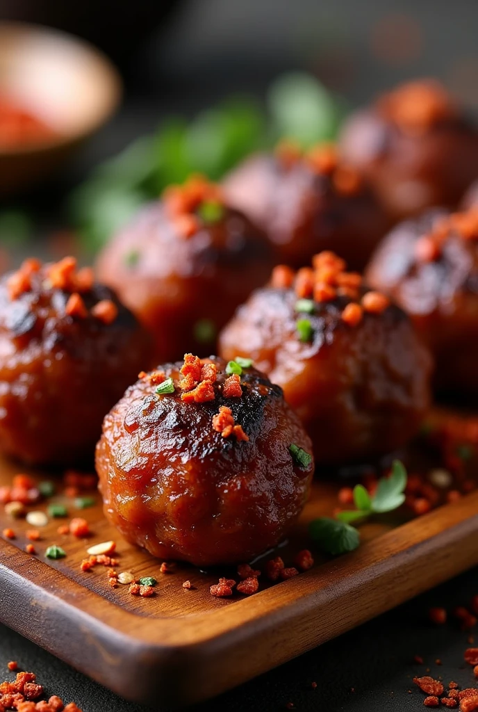 grilled meatballs with mala flavor