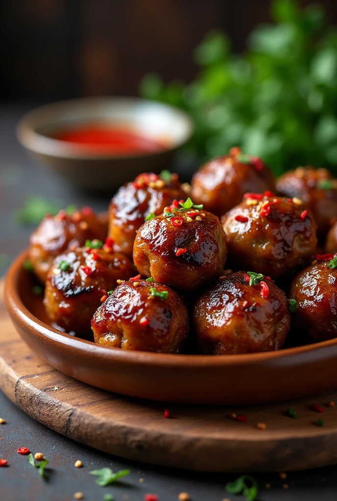 grilled meatballs with mala flavor
