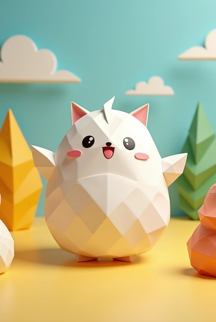 Cria um mascote de um papel dobrado rot, Simpler,rot, fluffly, funny, toystory, illustrated, commercial poses, cute