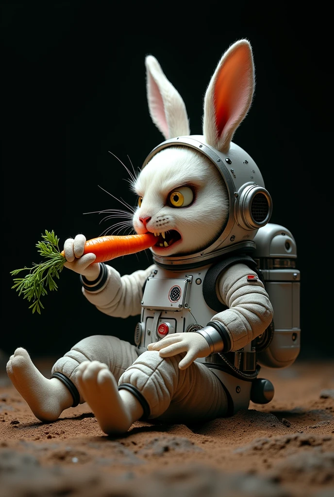 horror, zombie, easter bunny, surrounded by easter eggs