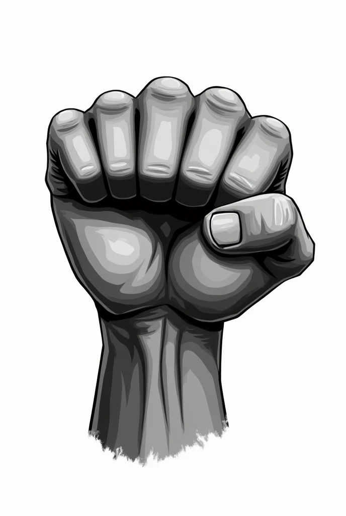 create a Fist Angry Russian vector style with white background