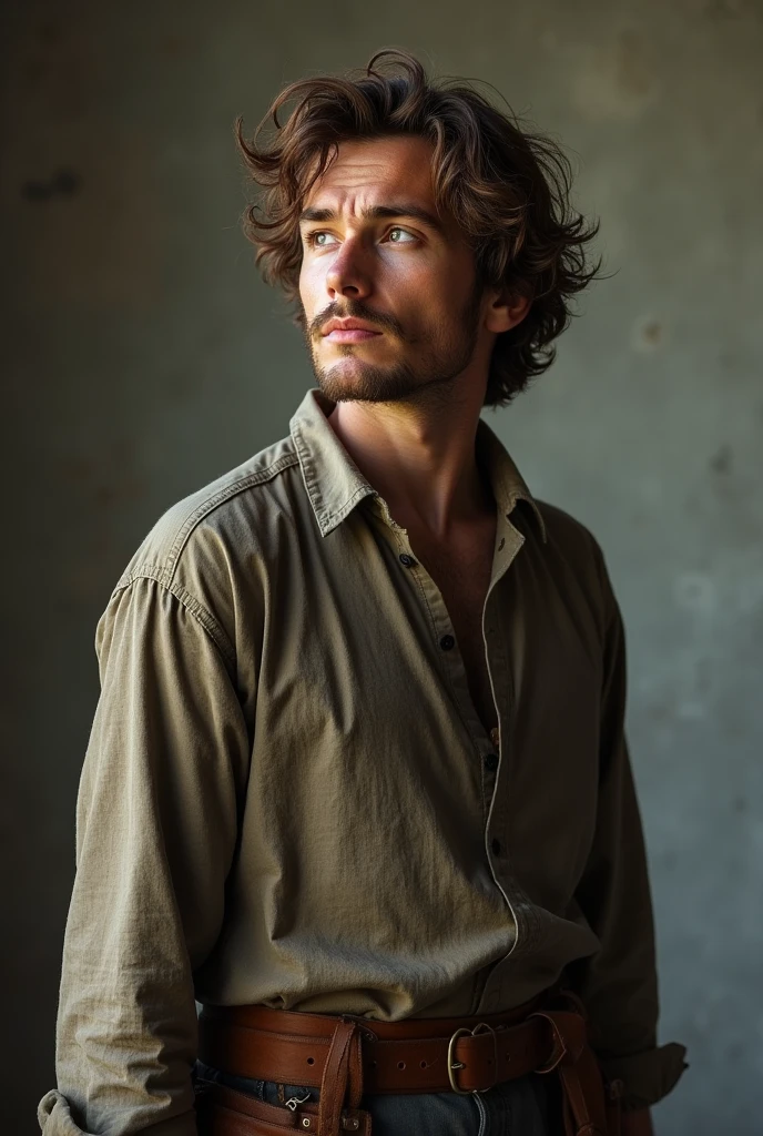 Dutch simple poor young man, straight, looking in front, cinematic, perfect lighting, 4k, 8k, 32k, hdr