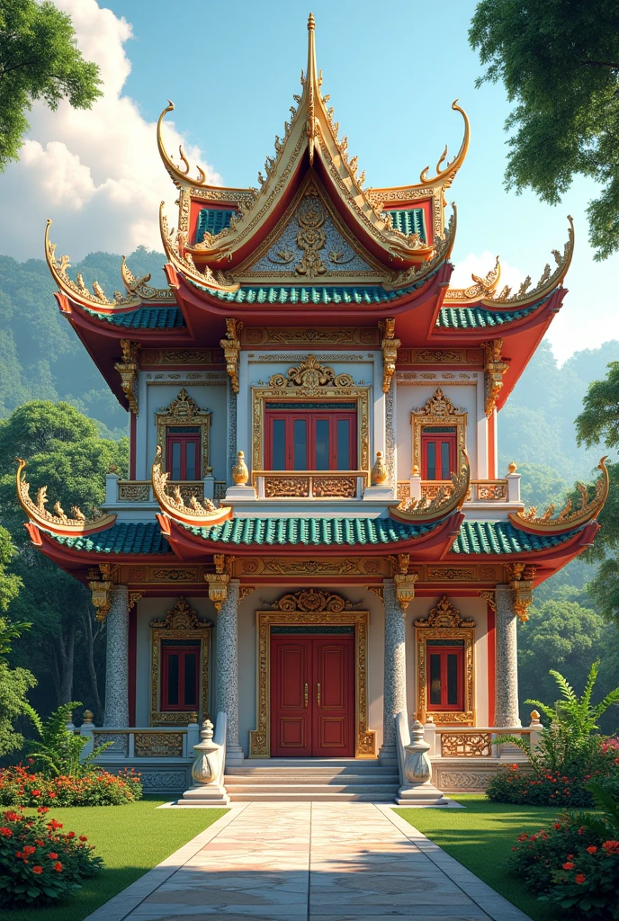 Lingnan architecture as the carrier with Thai style decoration