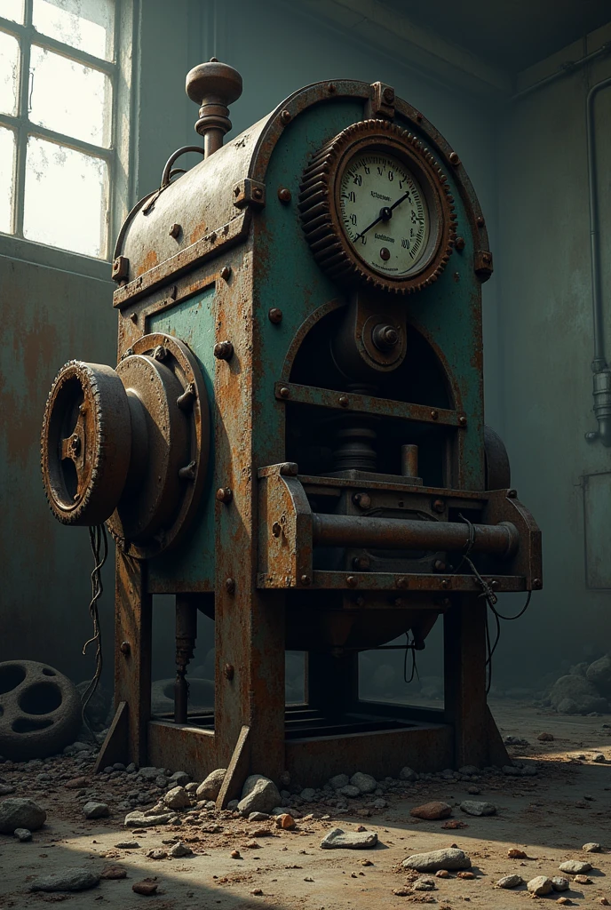 A broken expeller machine