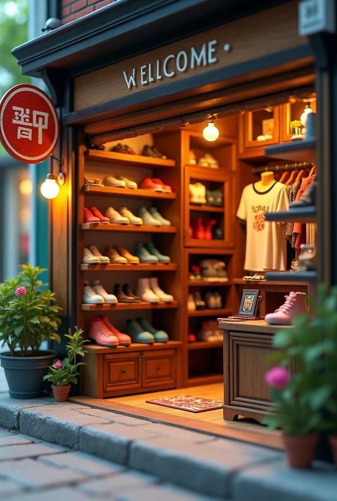 T-shirt and shoes and hand watch mini shop