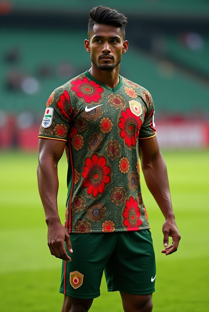 Make a football jersey using alpona, don't use any texts or logo, in a template 
