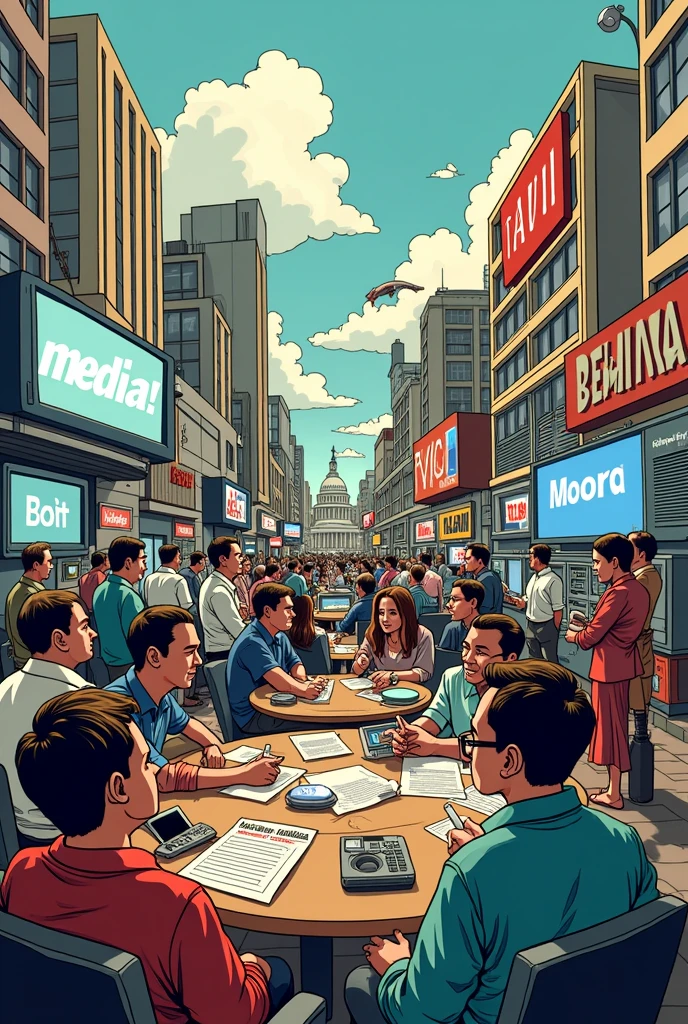 a political cartoon about the media of the Philippines